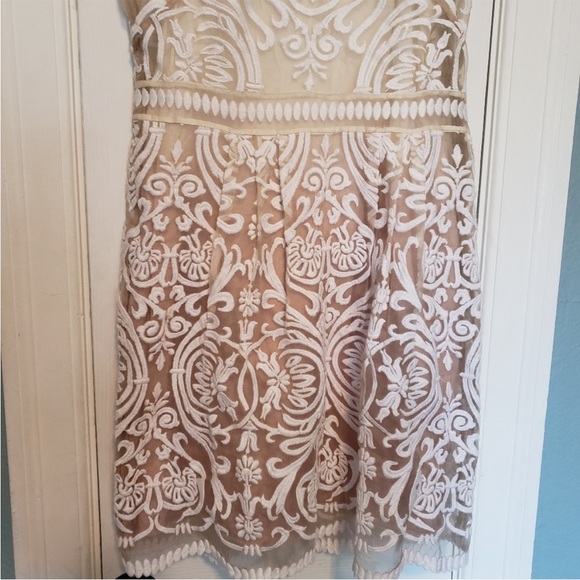 Elegant Cream Lace Dress - Picture 10 of 10